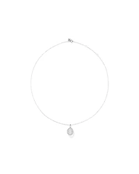 Lume Lab Oval Pendant with 1.00 Carat TW of Laboratory-Grown Diamond in 10kt White Gold