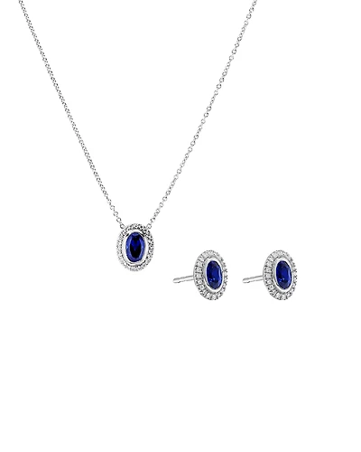 Créée : Sapphire & 0.14TW Diamants Halo créés en laboratoire en argent sterling