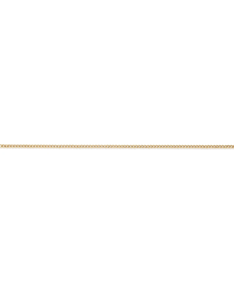 50cm (20") 3.75mm Width Semi Solid Diamond Cut Curb Chain in 10kt Yellow Gold