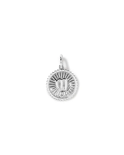 Diamond Accent Virgo Zodiac Pendant in Sterling Silver