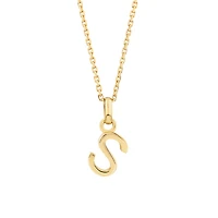 Pendentif « S » en or jaune 10 K