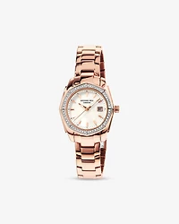 Women's Mother of Pearl Watch with 0.28 Carat TW of Diamonds in Rose Tone Stainless Steel