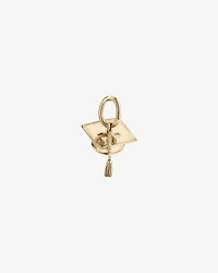 Graduation Cap Pendant with Diamond Accent in 10kt Yellow Gold
