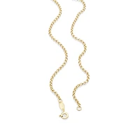 Chaîne belcher creuse de 45 cm en or jaune 10 K