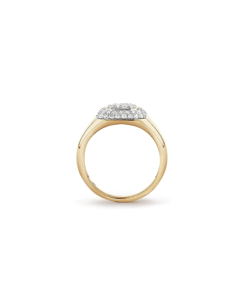 1.00 Carat TW of Cluster Diamonds 10kt Yellow Gold