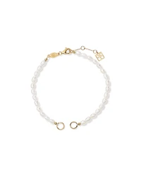3-3.5mm Cultured Freshwater Pearl Open Chain Bracelet in 10kt Yellow Gold