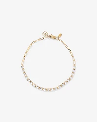 Bracelet tennis en diamant Lab taille émeraude 2.00TW en or 10 carats