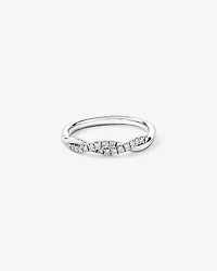 0.16TW Round Brilliant Laboratory-Grown Diamond Twist Wedding Ring 14kt Gold