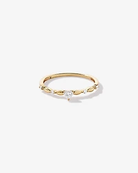 0.15 Carat TW Heart and Round Brilliant Laboratory-Grown Diamond Promise Ring 10kt Gold