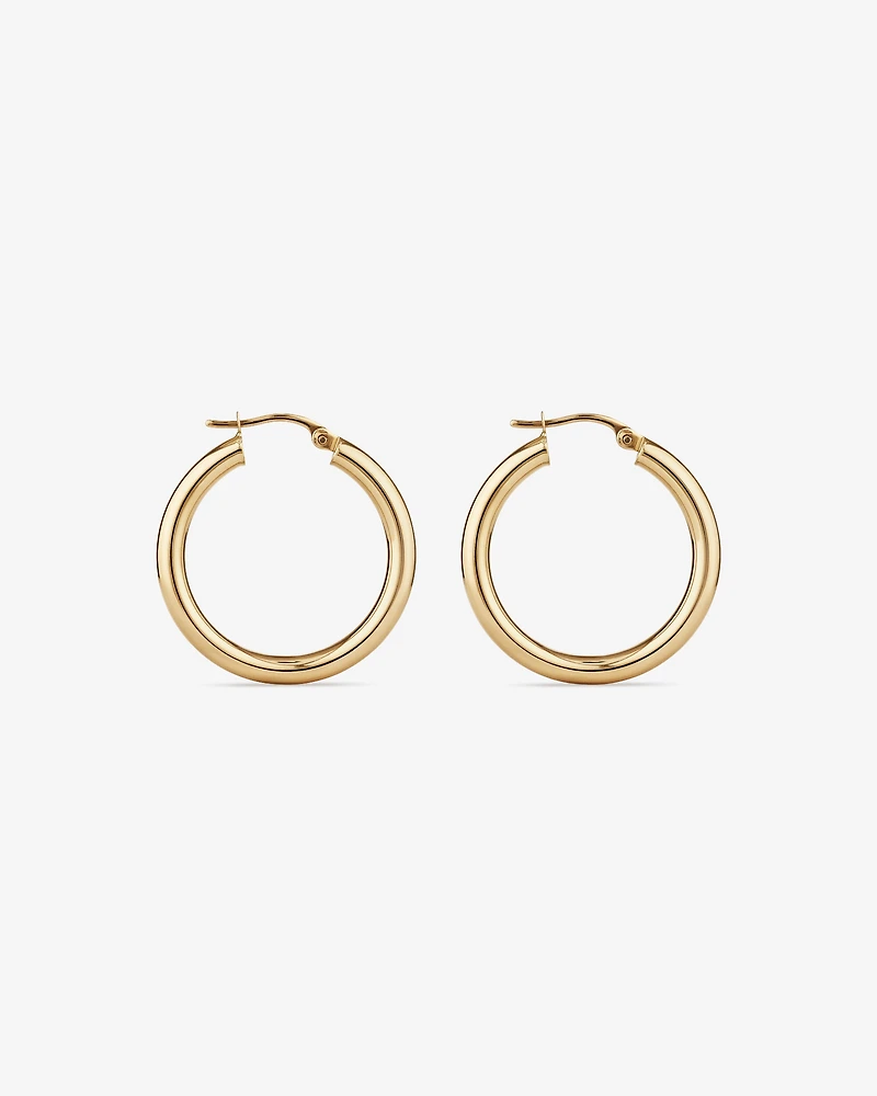 20mm Hoop Earrings in 10kt Yellow Gold