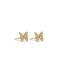 Butterfly Stud Earrings in 10kt Yellow Gold
