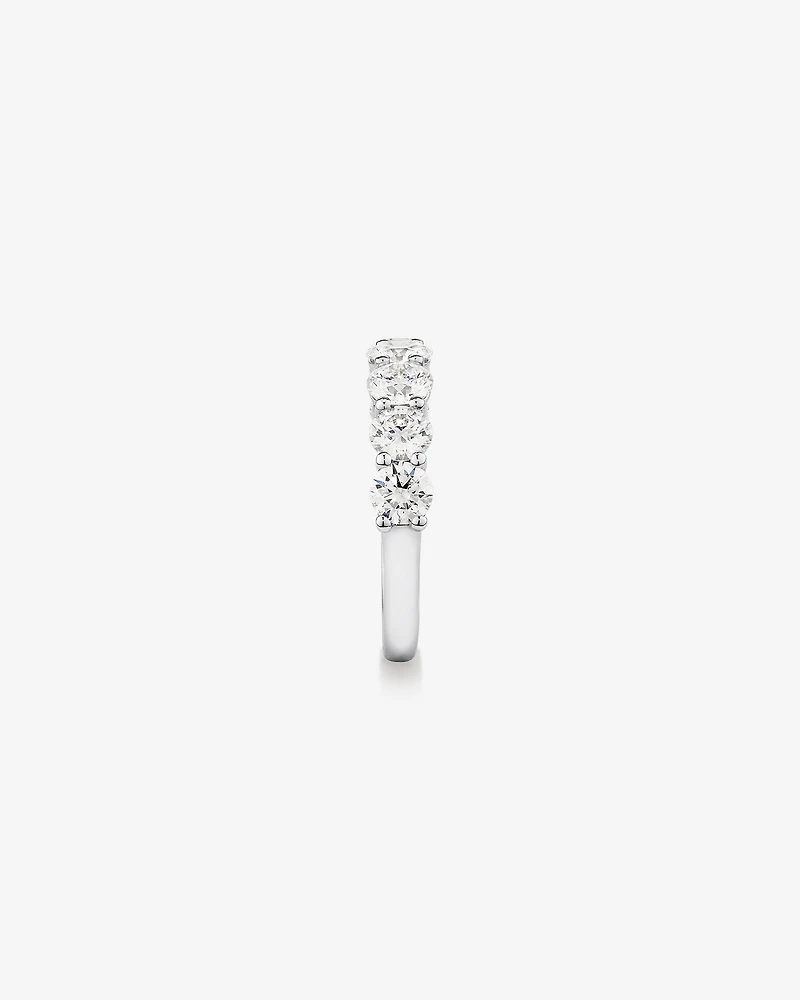 Bague de mariage en diamant ronde brillante cultivée laboratoire 2,00 carats TW or blanc 14