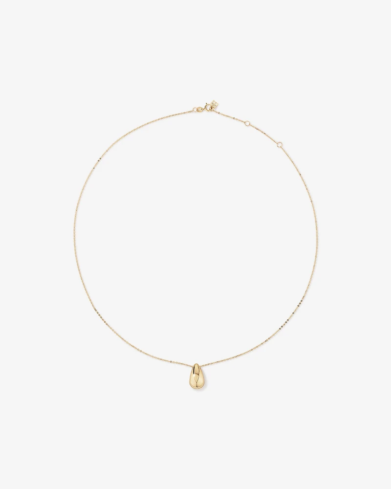 Tapered Dome Pendant Necklace in 10kt Yellow Gold