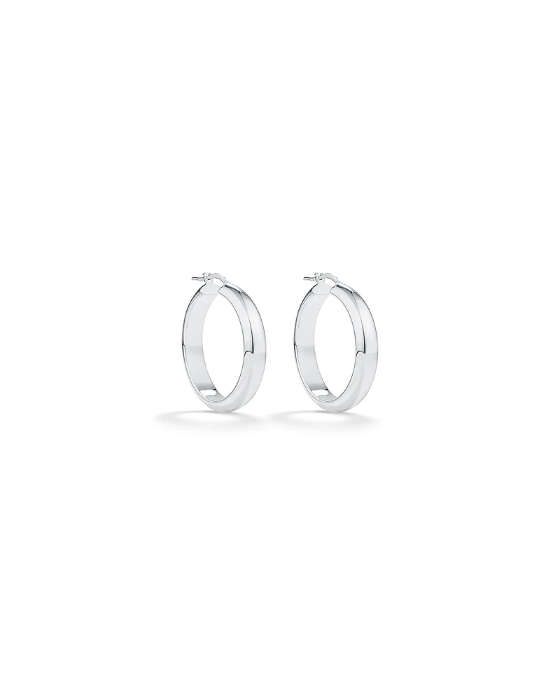 25mm Hoop Earrings in Sterling Silver