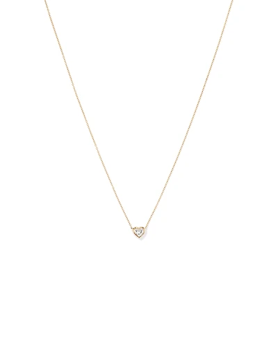 Collier en forme de cœur en diamant 1,00 carat TW cultivé en laboratoire en or jaune 10 carats