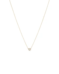 Collier en forme de cœur en diamant 1,00 carat TW cultivé en laboratoire en or jaune 10 carats
