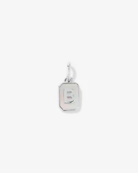 Pendentif initiale Lettre B en nacre et argent sterling
