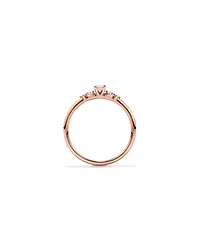 0.20TW Oval and Round Brilliant Laboratory-Grown Diamond Promise Ring 10kt Rose Gold
