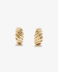 Boucles d’oreilles bouton pendantes torsadées en vermeil 18 ct