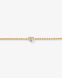 0.13 Carat TW Laboratory-Grown Diamond Heart Bracelet in 10kt Yellow Gold