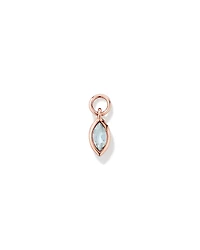 Sky Blue Topaz Single Earring Charm in 10kt Rose Gold