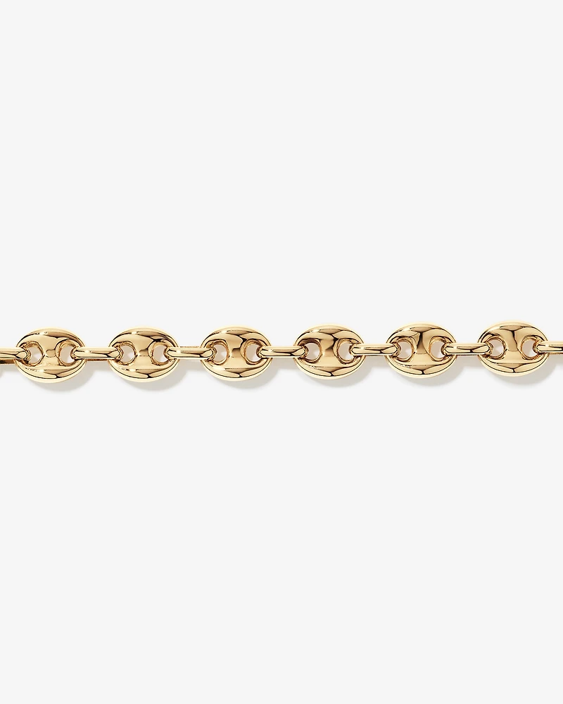 Collier de chaîne d’ancre puff en Vermeil or 18 carats