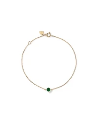 Bracelet with Emerald in 10kt Yellow Gold