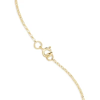 "M" Initial Necklace with 0.10 Carat TW of Diamonds in 10kt Yellow Gold