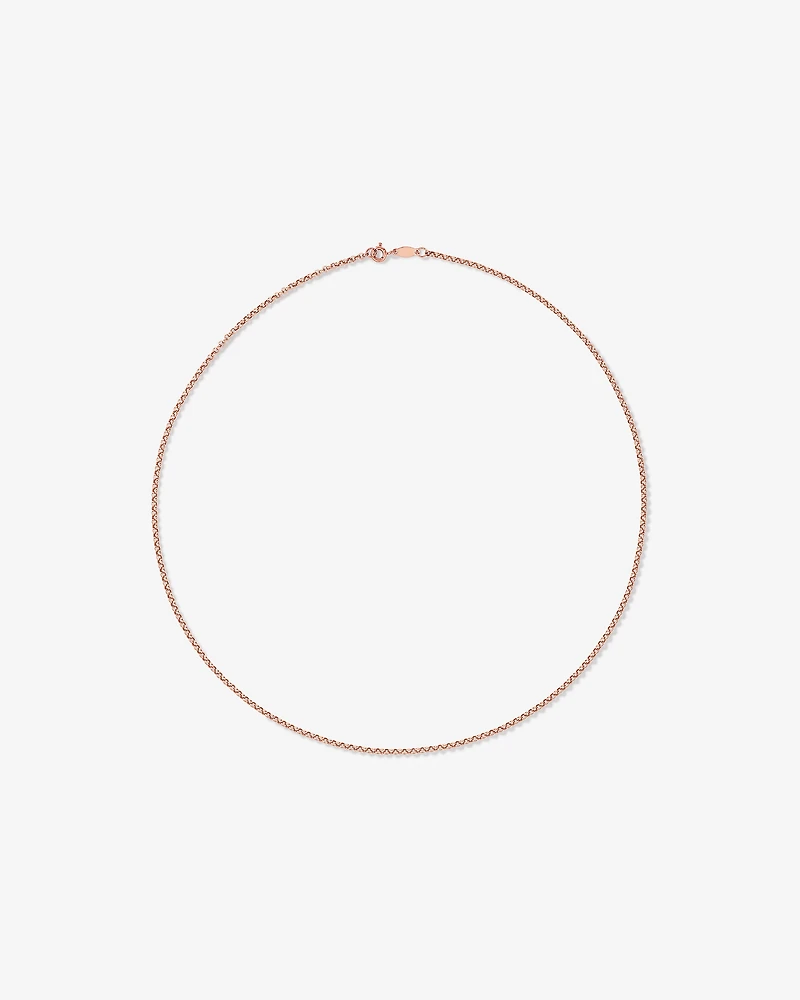 Chaîne belcher creuse en or rose 10 K, 50 cm