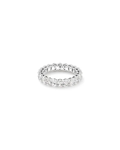 3.15 Carat TW Oval Laboratory-Grown Diamond Eternity Ring in 14kt White Gold