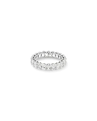 3.15 Carat TW Oval Laboratory-Grown Diamond Eternity Ring in 14kt White Gold