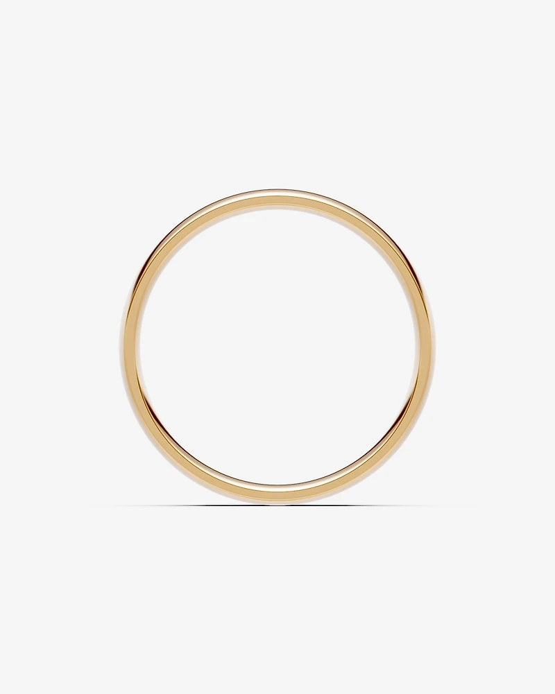 6mm Half Round Polished Wedding Band 10kt Yellow Gold