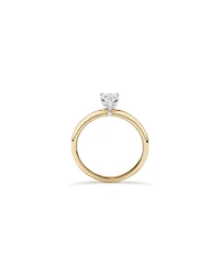0.70 Carat TW Certified Pear Cut Diamond Solitaire Engagement Ring in 18kt Yellow and White Gold