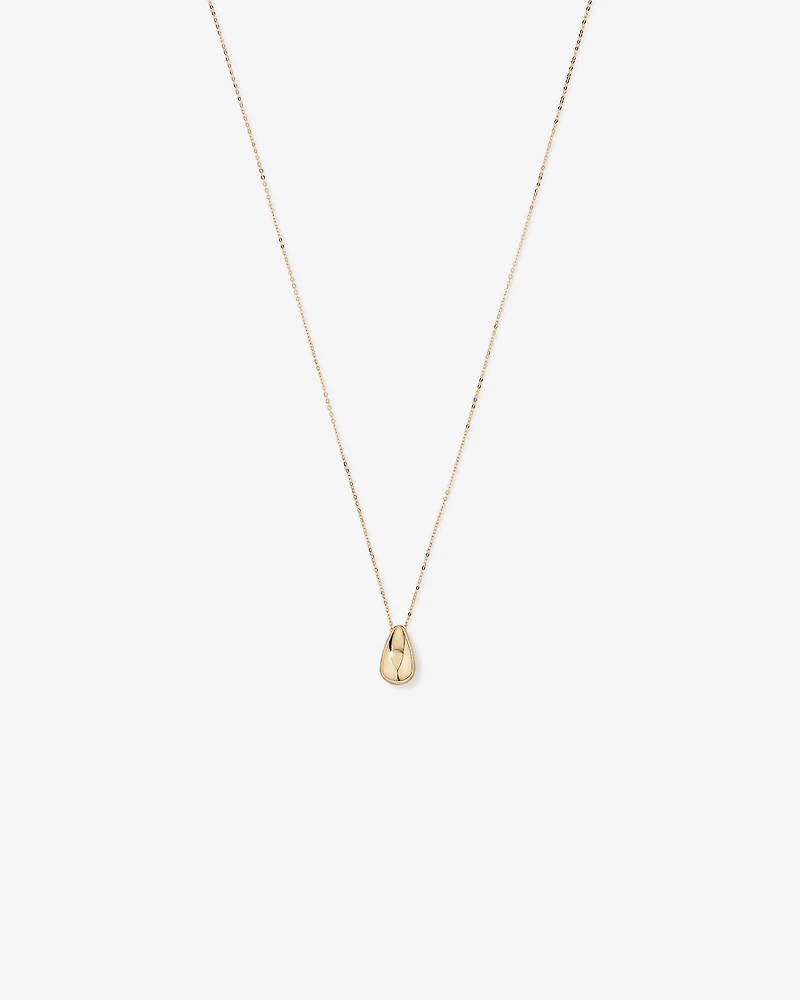 Tapered Dome Pendant Necklace in 10kt Yellow Gold