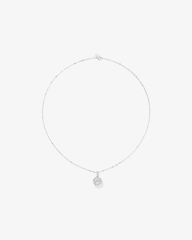 Lume Lab Round Pendant with 1.00 Carat TW of Laboratory-Grown Diamonds in 10kt Gold