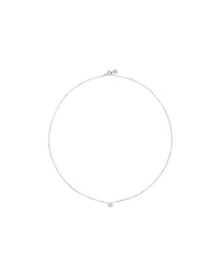 Pendentif rond TW à lunette brillante de 0,25 carat en or blanc 18 carats