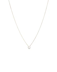 Horseshoe Necklace with 0.10 Carat TW of Diamonds in 10kt Yellow Gold