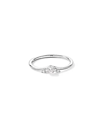0.15TW Round Brilliant Laboratory-Grown Diamond Chevron Promise Ring 10kt Gold