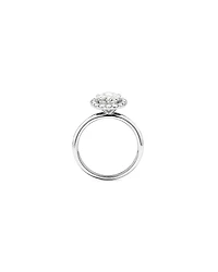 2.34 Carat TW Oval Cut Laboratory-Grown Diamond Halo Engagement Ring in 14kt Gold