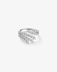 Fan Bypass Ring with 2.00 Carat TW of Diamonds in 18kt White Gold