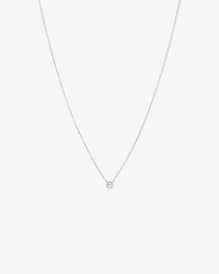 Collier solitaire brillant en diamant de laboratoire 0.50TW en argent