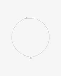 50cm (20") Cubic Zirconia Floral Necklace in Sterling Silver