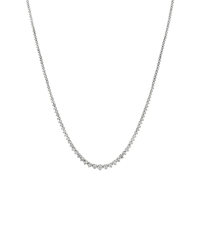 Collier de tennis TW Graduation Diamond Riviera de 10,00 carats en or blanc 18 carats