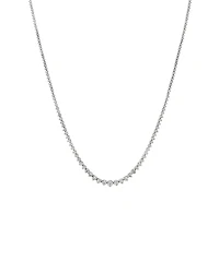 Collier de tennis TW Graduation Diamond Riviera de 10,00 carats en or blanc 18 carats