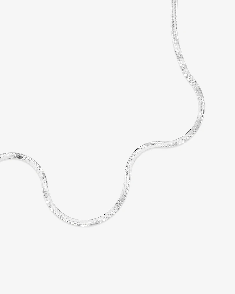 45cm (17") 4.5mm-5mm Width Snake Chain In Sterling Silver