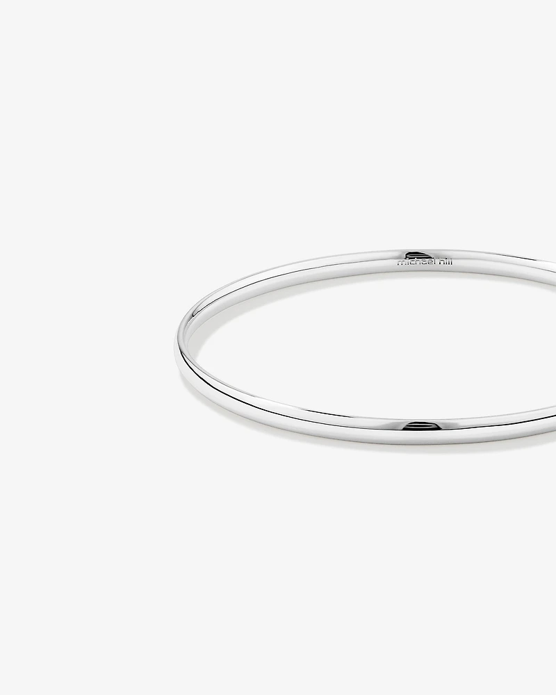 Jonc Rond Massif de 3.7mm en Argent Sterling