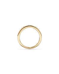 Alliance en or jaune 14 carats sertie d'un diamant ovale de synthèse 0,22 carat