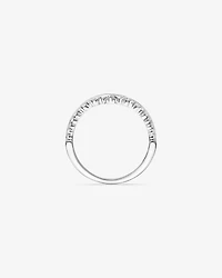 Alliance à chevrons en or blanc 14 K avec diamants totalisant 0,25 ct