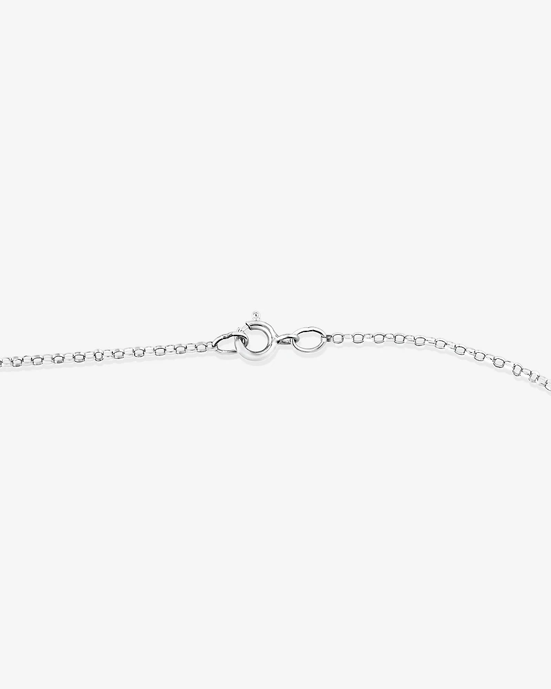 K' Initial necklace with 0.10 Carat TW of Diamonds in 10kt White Gold