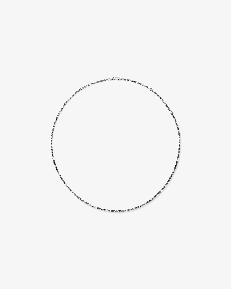 65cm (25") Oxidised Wheat Chain in Sterling Silver